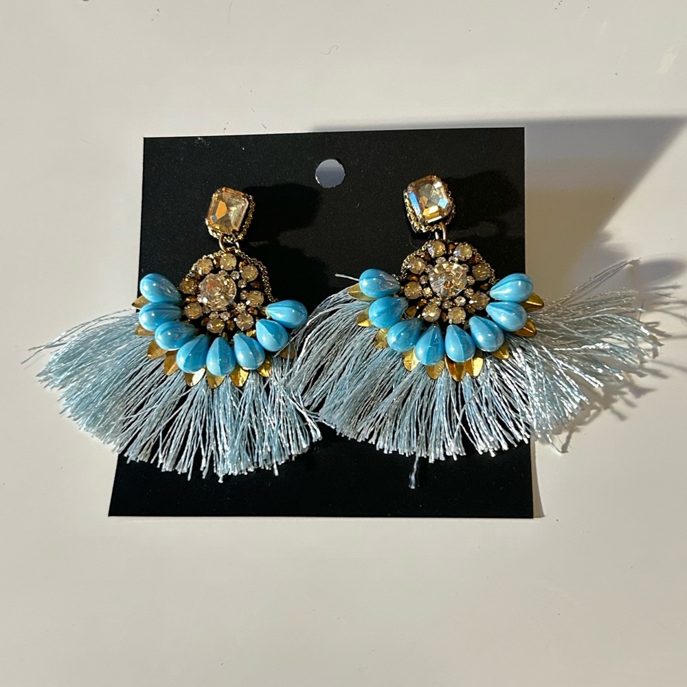 Jeweled Fringe Earrings